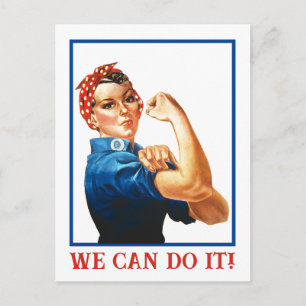 Wir schaffen das Rosie die Nieterin Frauenpower WW Feiertagspostkarte