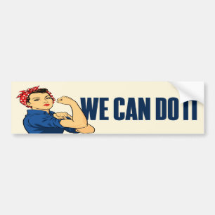 Wir schaffen das Rosie Riveter Autoaufkleber