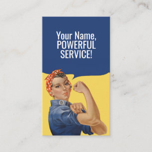 Wir schaffen es Custom Rosie The Riveter Feministi Visitenkarte