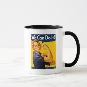 Wir schaffen es! Rosie die Nieterin Vintage WW2 Tasse
