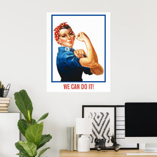 Wir schaffen es Rosie Riveter Frauen Macht Zweiter Poster
