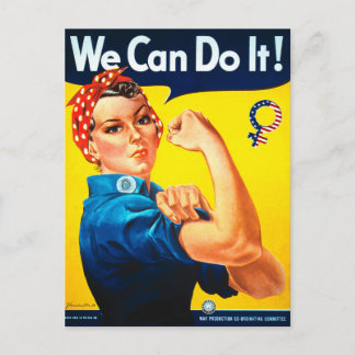 Wir schaffen es! Rosie the Riveter Postkarte
