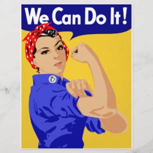 Wir schaffen es! Rosie The Riveter WWII Poster Flyer