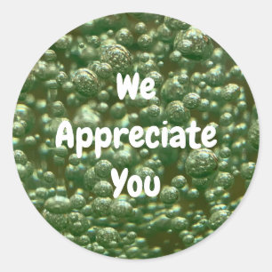 Wir schätzen die Wertschätzung Ihrer Geschäftskund Runder Aufkleber