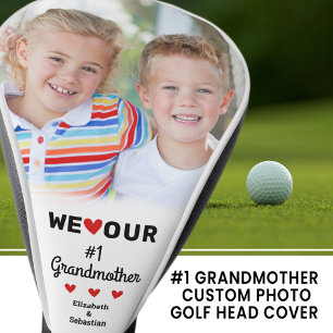 Wir schenken unserem Großmutter Foto Name Großkind Golf Headcover
