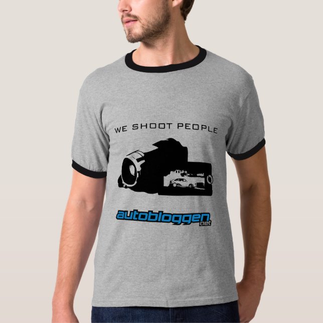 "Wir schießen Leute " T-Shirt (Vorderseite)