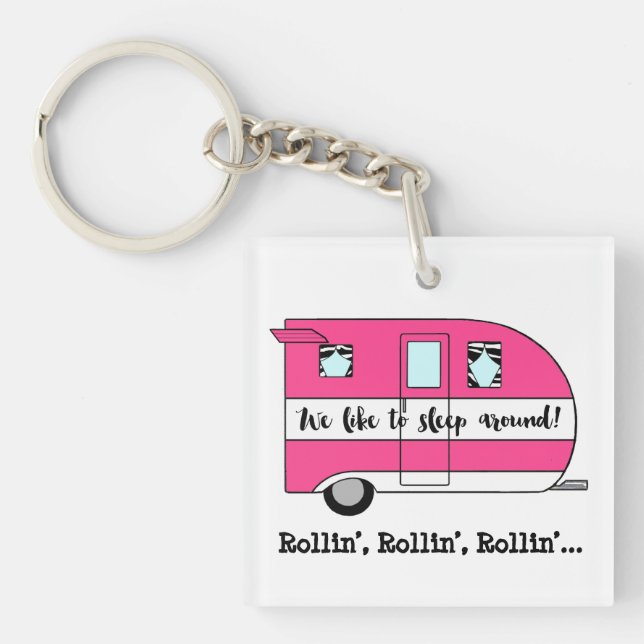 "Wir schlafen gerne herum!" Schlüsselanhänger (Vorderseite)