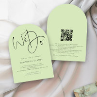 Wir schreiben QR Code Limon Cream Green Wedding Ar