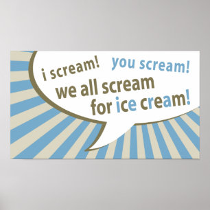 Wir schreien alle nach Eis! Poster