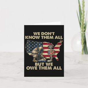 Wir schulden ihnen alle Patrioten Veteranen Day Me Karte