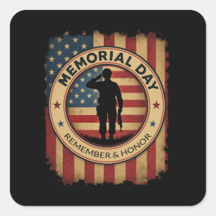 Wir schulden ihnen alle Patriotische Veteranen-Tag Quadratischer Aufkleber