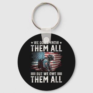 Wir schulden sie alle mit dem Tag der amerikanisch Schlüsselanhänger