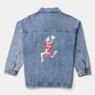 Wir schwitzen wir sparkle Niedlich Cheerleader Jeansjacke