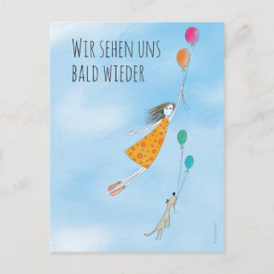 Wir sehen uns bald wieder postkarte