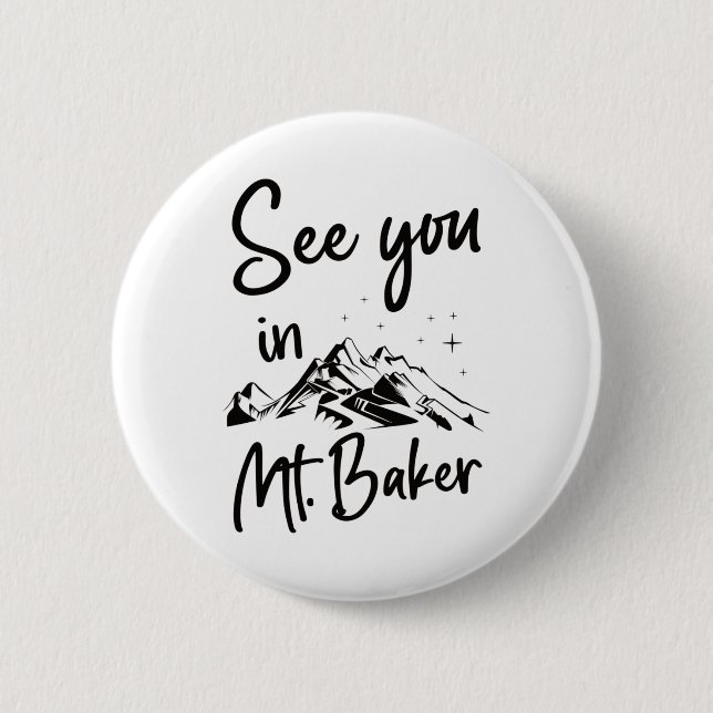 Wir sehen uns im Baker Usa Vacation Ski Button (Vorderseite)