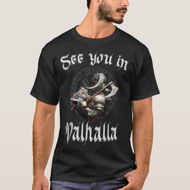 Wir sehen uns in Valhalla, Wikinger, Valhalla Pull T-Shirt (Vorderseite)