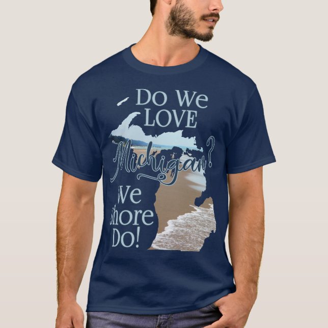 Wir Shore Liebe Michigan | Michigan Lovers T-Shirt (Vorderseite)