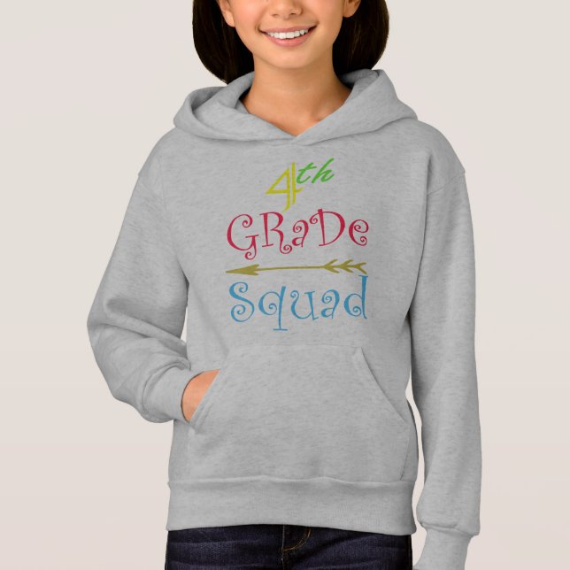 Wir sind 4. Klasse Squad Lehrer Student Schule Hoodie (Vorderseite)