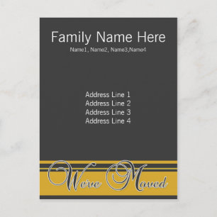 Wir sind - Adressenänderung Postkarte umgezogen