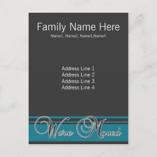 Wir sind - Adressenänderung Postkarte umgezogen