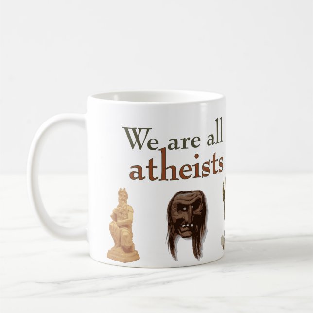 Wir sind alle Atheisten Kaffeetasse (Links)