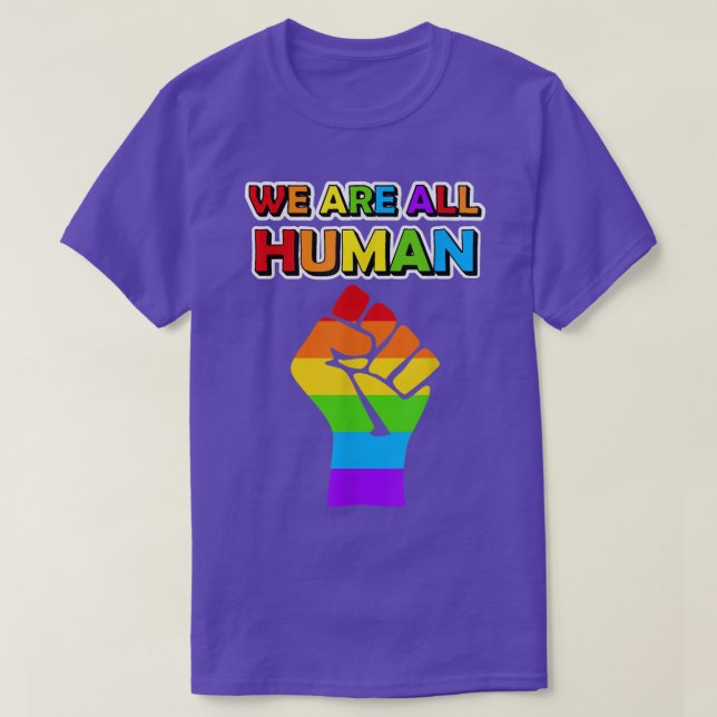 Wir sind alle der menschliche Stolz auf den LGBT-F T-Shirt (Design vorne)