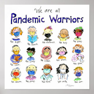 Wir sind alle ein Poster für pandemische Krieger
