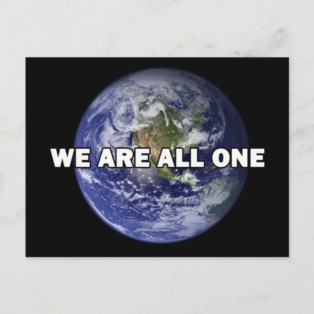 Wir sind alle eins postkarte (Vorderseite)