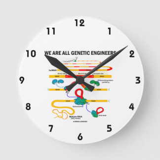 Wir sind alle Gentechniker (Gene Splicing) Runde Wanduhr