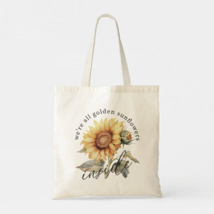 Wir sind alle goldene Sonnenblumen im Inneren roma Tragetasche