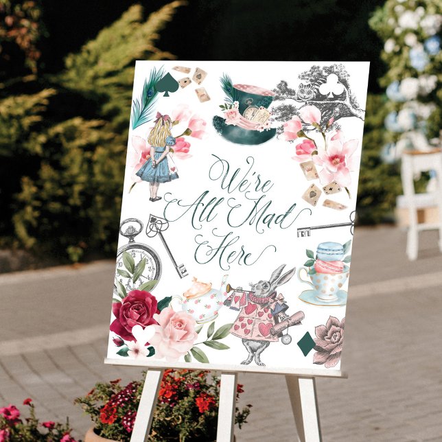 Wir sind alle hier | Alice im Wunderland Collage Poster (Von Creator hochgeladen)