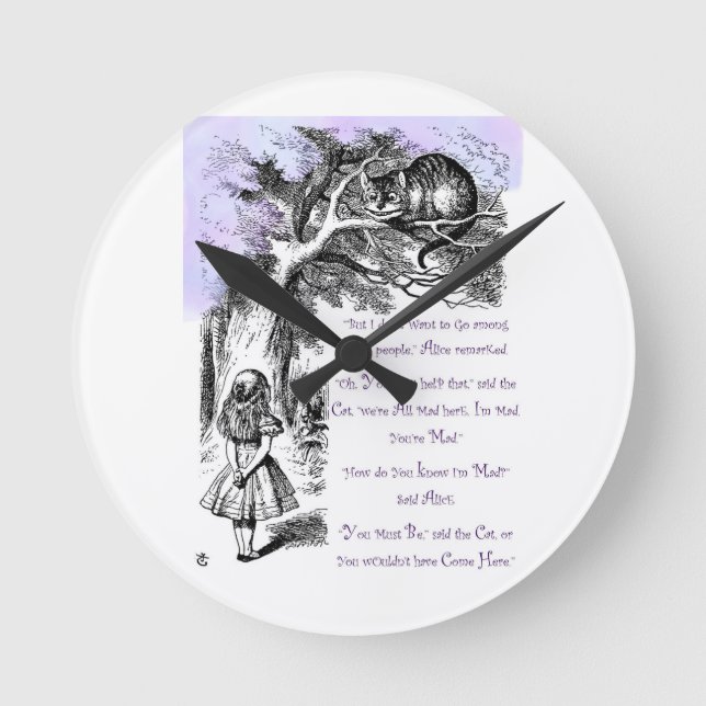 Wir sind alle hier. runde wanduhr (Vorderseite)