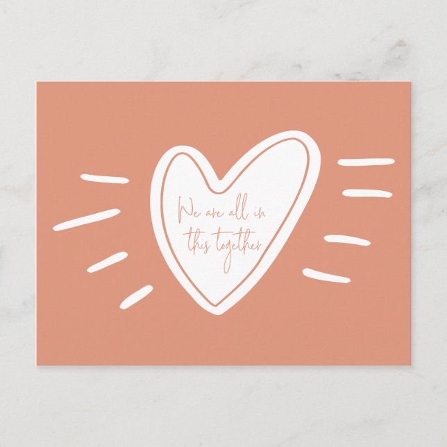 Wir sind alle in diesem gemeinsamen Akt des Herzen Postkarte (Vorderseite)