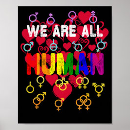 Wir sind alle Menschen Gay Pride LGBT Geschenk Poster