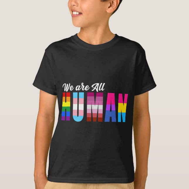 Wir sind alle MENSCHEN - LGBTQ T-Shirt (Vorderseite)
