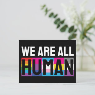Wir sind alle menschlich LGBTQIA+ Postkarte