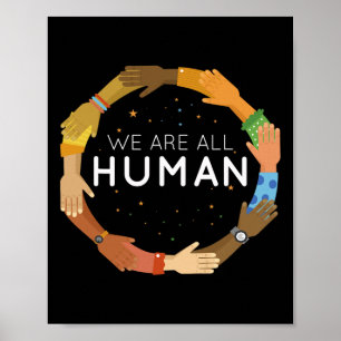 Wir sind alle menschliche Rassengerechtigkeit Mens Poster
