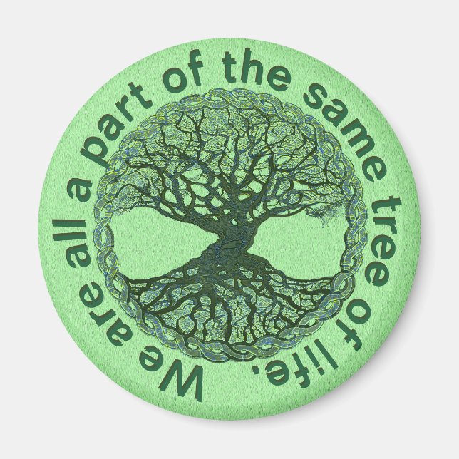 Wir sind alle Teil des Baumes des Lebens Magnet (Vorne)