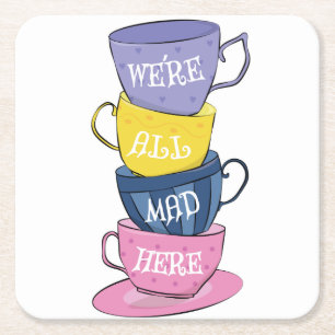 Wir sind alle tot - Mad Tea Party Cups Rechteckiger Pappuntersetzer