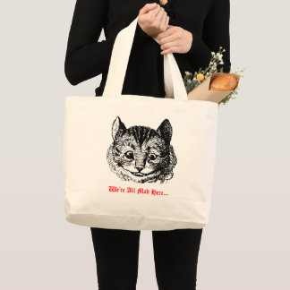 Wir sind alle verrückt hier - Cheshire Cat Wonderl Jumbo Stoffbeutel