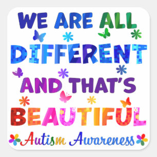 Wir sind alle verschieden quadratischer aufkleber