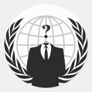 Wir sind anonym runder aufkleber