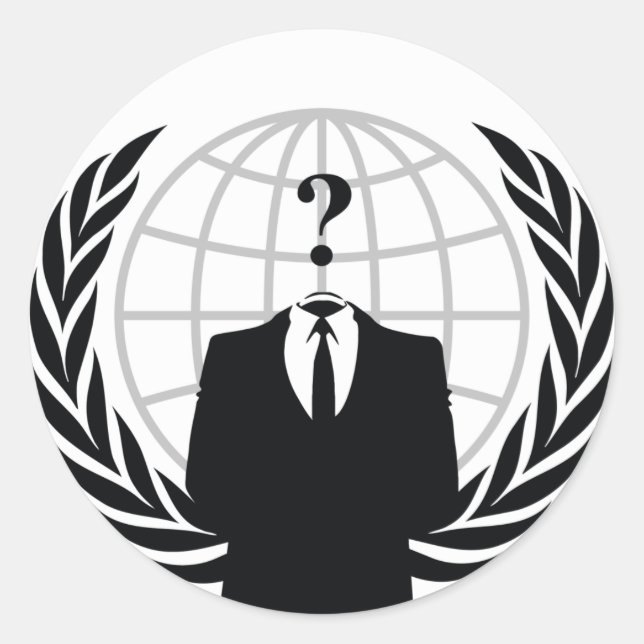 Wir sind anonym runder aufkleber (Vorderseite)