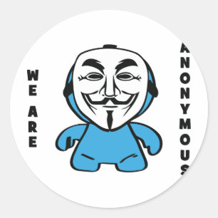Wir sind Anonymous Runder Aufkleber