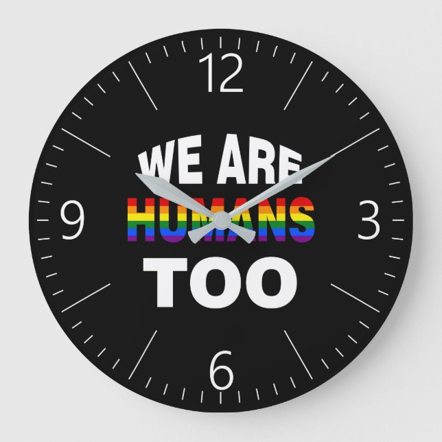 Wir sind auch Menschen Große Wanduhr (Vorderseite)