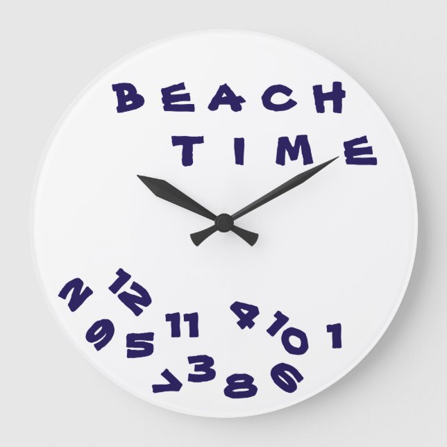 "WIR SIND AUF ***BEACH TIME*** MIT DIESEM COOLEN C GROßE WANDUHR (Vorderseite)