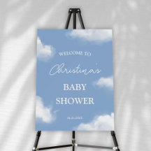 Wir sind auf Cloud 9 Baby Shower Begrüßungszeichen