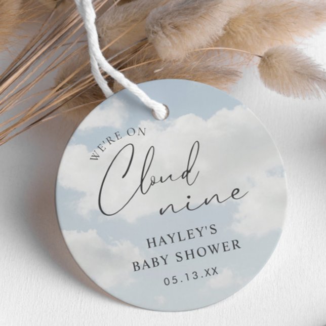 Wir sind auf Cloud 9 Babydusche Geschenkanhänger (Von Creator hochgeladen)