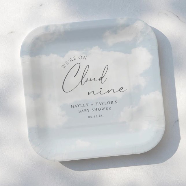 Wir sind auf Cloud 9 Babydusche Pappteller (Von Creator hochgeladen)
