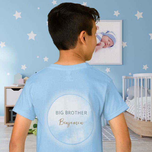 Wir sind auf Cloud 9 Blue Big Brother Niedlich Bab T-Shirt (We´re on Cloud 9 Blue Big Brother Cute Baby Shower T-Shirt ©Susanne Sachers - Sunny Mind 🌞)